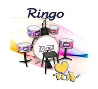 Aziamor Batteria a 6 Elementi Da Bambino Con Sgabello e Suoni Realistici