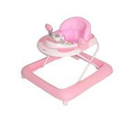 Aziamor Dodo Girello per Bambini 2 in 1 con Centro Attivita' Luci e Suoni Primi Passi per Bambini da 6 Mesi a 12 kg Colori a Scelta Azzurro Rosa Grigio Arancione Verde Rosso (Rosa)