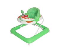 Aziamor Dodo Girello per Bambini 2 in 1 con Centro Attivita' Luci e Suoni Primi Passi per Bambini da 6 Mesi a 12 kg Colori a Scelta Azzurro Rosa Grigio Arancione Verde Rosso (Verde)