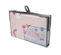 Aziamor Tappettone Pieghevole per Pavimento Neonati Fantasia Unicorno 120x90 cm