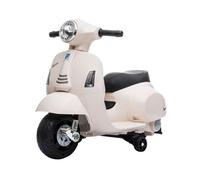 Aziamor Vespa Piaggio Moto Elettrica per bambini 6V Luci e Suoni Colore Bianco