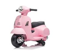 Aziamor Vespa Piaggio Moto Elettrica per bambini 6V Luci e Suoni Colore Rosa