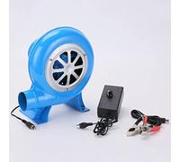 AZICYN Soffiatore Elettrico per forgia da fabbro - Soffiatore per Barbecue all'aperto con regolatore di velocità - Ventilatore bruciante con Rivestimento in Metallo, Ventilatore Portatile