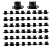AZIDWERYQ 50 pezzi piccoli cappelli a cilindro, 2 mini cappello in plastica per progetti di artigianato fai -da -te accessori per capelli di natale di decorazione di decorazioni di decorazioni di m
