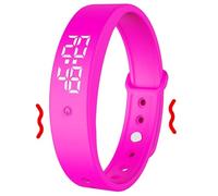 AZIDWERYQ Bracciale con allarme vibrante con vibrazione silenziosa, orologio intelligente con monitoraggio della temperatura impermeabile per chi ha il sonno pesante, sveglie per studenti