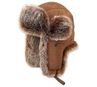 AZIDWERYQ Cappello da Trapper per Uomo, equipaggiamento Invernale per la Stagione Fredda Cappello Russo Berretto cosacco Copricapo da Cacciatore di Trapper, Cappelli russi Marroni da Uomo