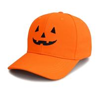 AZIDWERYQ Cappello di Halloween divertente e unico sorriso di zucca stampare cappello da baseball berretto unisex regolabile un capoccia