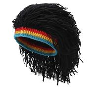 AZIDWERYQ Cappello Rasta con Dreadlocks, Divertente Parrucca Dreadlocks Cappello Lavorato a Maglia, Berretto Invernale Hip-Hop per Donne e Uomini Festa di Halloween Lavorato a Maglia