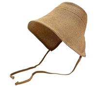 AZIDWERYQ Fonnet da Sole per Donne, Cofano pioniere Vintage Pieghevole con Cravatta, Cotone Traspirante e Cappelli vittoriani di Lino per Donne, cofani di Khaki per