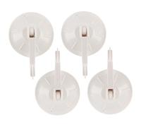 AZIDWERYQ Ganci a ventosa per doccia 4 pezzi Ganci a ventosa bianchi da 2 pollici in PVC e PP senza punzonatura impermeabili multiuso per appendere asciugamani, spazzole da doccia e altro