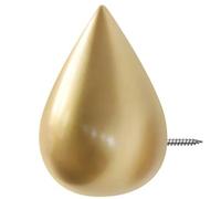 AZIDWERYQ Ganci da parete dorati 2x2x3 pollici Ganci da parete a goccia d'acqua avvitati per appendere Lussuoso gancio in resina per borsetta, cappello, ombrello da appendere