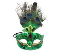 AZIDWERYQ Maschera maschera di trucco per la festa di pavone veneziana mascherata per veneziano verde femminile