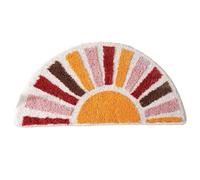AZIDWERYQ Matro da bagno arcobaleno da 16x24 pollici imitazione assorbente Cashmere Bat Mat mezza rotonda tappeto per bagno non di crisi con tappeto decorativo per supporto senza slip per il