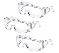 AZIDWERYQ Occhiali di sicurezza Occhiali protettivi trasparenti antipolvere antiappannamento per il posto di lavoro protettivi di sicurezza 3 pezzi