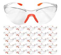 AZIDWERYQ Occhiali protettivi 36 Paia Occhiali da lavoro antivento e antispruzzo protettivi per PC con nasello Alta trasparenza Aste pieghevoli trasparenti