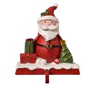 AZIDWERYQ Porta di stoccaggio di Natale 3d Babbo Natale Talza per mantello, supporto per camino di in resina con gancio anteriore per calze sospese decorazioni