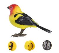 AZIDWERYQ Robot Bird - Giocattolo Elettrico Che Canta e cinguetta, Simula Suoni Realistici di Uccelli, Uccelli Realistici a Batteria per la Decorazione Domestica, Giallo