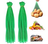 AZIDWERYQ Sacchetti a rete 100 pezzi 15, 75 pollici Sacchetti per prodotti riutilizzabili PP 1-1, 5 kg a rete per carico multiuso trasparenti per prodotti di frutta e verdura, Verde