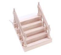 AZIDWERYQ Scala per casa delle Bambole Scala 1:12 in Legno per casa delle Bambole con corrimano Mini mobili Fai da Te Non verniciati per Il Giardino Fate Scena della Mobili in Legno