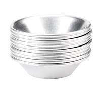 AZIDWERYQ Stampi di crostata di uova 10 pezzi Resuidimento mini torte rotonde di perforazione, cronometri in alluminio per aluminio stamparli da forno da forno per la cottura da per mini torta