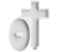 AZIDWERYQ Stampi in Silicone a Croce 7 x 6 Stampi per Candele in Silicone a Forma di Croce Colata Resina retrò con Base Creativa per Artigianato Fai-da-Te, creazione di Gioielli, Fusione di Resina co