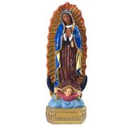 AZIDWERYQ Statua della Vergine Maria Statua della Beata Madre Maria da 8 pollici Portarosario in resina per scultura religiosa da tavolo Decorazione cattolica Vergine