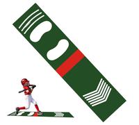 AZIDWERYQ Tappetino da Battuta per Allenamento Antiscivolo e Assorbimento degli Urti Tappetino da battitore in PU da Baseball con Impronta Guida per la Pratica, Verde Oliva Trainer