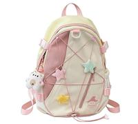 AZIDWERYQ Zaino Y2K, zaino da stella kawaii con un grazioso ciondolo, sacca da scuola preppy estetica per ragazze stelle