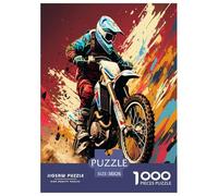Azione con moto da cross Jigsaw Puzzle Veicolo 1000 Pezzi Adulto Regalo Per Amore E Amico Per Gioco Familiare Gioco Education Decorazione Interna Unica Stress Relief Toy 38x26cm/1000pcs