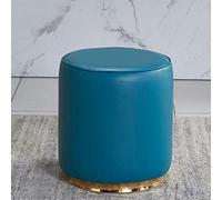 AZJJDP Ottomans Foot Stool Ottomans Foot Stool Leather Footstool Round Foot Stools Vanity Stools Shoe Change Stool Ottomans for The Bedroom Footstools for Living Room, orange-32x35cm (Lak