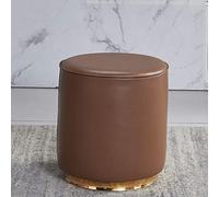 AZJJDP Ottomans Foot Stool Ottomans Foot Stool Leather Footstool Round Foot Stools Vanity Stools Shoe Change Stool Ottomans for The Bedroom Footstools for Living Room, orange-32x35cm (Bro