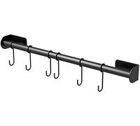 AZJJDP Portautensili da Cucina in Acciaio Inox, Barra da Parete da 50 cm con Colla migliorata e Ganci per pentole, Strofinacci e Utensili da Cucina, Cucina Durevole