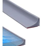 Azlanway Barriera Doccia Ferma Acqua Silicone Autoadesiva 2M, Guarnizione Doccia Antiallagamento per Bagno Bordo Doccia Sottoporta Striscia Flessibile Impermeabile per Box Doccia e Pavimento