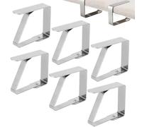Azlanway Ganci Ferma Tovaglia da Esterno Clip, 6 Pezzi 5 X 4 cm Fermatovaglia in Acciaio Inox, Mollette per Tovaglia per Interni ed Esterni, per Tavoli da Giardino, Ristorante, Celebrazioni e Picnic