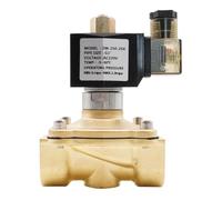 AZLHV Elettrovalvola normalmente Aperta in Ottone, da G3/8" a G2, Guarnizione NBR EPDM VITON, AC220V DC12V 24V, valvola for Acqua Resistente alle Alte Temperature IP65(1-1/4",AC 380V,VITON)