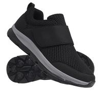 AZMAHT Pantofole Leggere con Strappo Scarpe Diabetiche per Uomo Scarpe Ortopediche Slip-on Chiusura Regolabile Scarpe da Passeggio con Sostegno dell'Arco Plantare Terapeutico,Nero,43/265mm