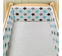 AZMAHT Paracolpi Lettino Neonato Antisoffoco Antisoffoco Protezione Sicura e Morbida per Il Sonno del Tuo Fodera per testiera del Lettino,W17,300 * 30CM