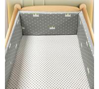 AZMAHT Paracolpi Lettino Neonato Antisoffoco Antisoffoco Protezione Sicura e Morbida per Il Sonno del Tuo Fodera per testiera del Lettino,W19,250 * 30CM