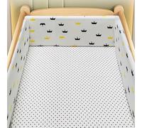 AZMAHT Paracolpi Lettino Neonato Antisoffoco Antisoffoco Protezione Sicura e Morbida per Il Sonno del Tuo Fodera per testiera del Lettino,W21,250 * 30CM