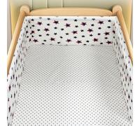 AZMAHT Paracolpi Lettino Neonato Antisoffoco Antisoffoco Protezione Sicura e Morbida per Il Sonno del Tuo Fodera per testiera del Lettino,W1,220 * 30CM