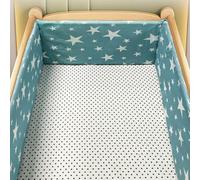 AZMAHT Paracolpi Lettino Neonato Antisoffoco Antisoffoco Protezione Sicura e Morbida per Il Sonno del Tuo Fodera per testiera del Lettino,W4,220 * 30CM