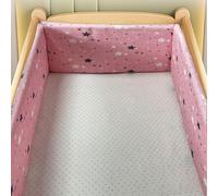 AZMAHT Paracolpi Lettino Neonato Antisoffoco Antisoffoco Protezione Sicura e Morbida per Il Sonno del Tuo Fodera per testiera del Lettino,W15,180 * 30CM