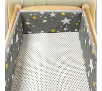 AZMAHT Paracolpi Lettino Neonato Antisoffoco Antisoffoco Protezione Sicura e Morbida per Il Sonno del Tuo Fodera per testiera del Lettino,W11,250 * 30CM
