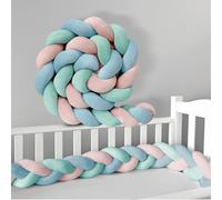 AZMAHT Paracolpi Sponda Sponde Anticaduta Guanciale Corpo per Dormire sul Fianco Serpente Intrecciato Barriera di Sicurezza Anticaduta,R5,350CM