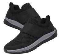 AZMAHT Scarpe da Ginnastica Sportive Sandali Donna Pantofole Uomo Scarpa Ortopedica Scarpe Diabetiche Edema Scarpe gonfiabili per Le Scarpe Regolabili Pantofole Molto Larghe Ciabatta,Nero,42/260mm