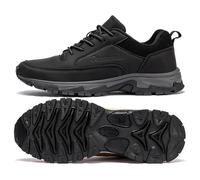 AZMAHT Scarpe Ortopediche Slip-on Chiusura Regolabile Scarpe da Passeggio con Sostegno dell'Arco Plantare Terapeutico per Piedi Gonfi Scarpe Diabetiche per Uomo,Nero,47/285mm