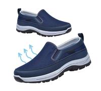 AZMAHT Scarpe Uomo Senza Lacci Scarpe da casa Uomo Ciabatte Ortopediche Uomo Scarpe comode per Camminare Scarpe sanitarie Sneakers da Passeggio Traspiranti in Rete per Anziani,Blu,43/265mm