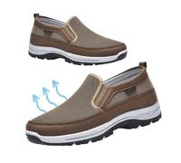 AZMAHT Scarpe Uomo Senza Lacci Scarpe da casa Uomo Ciabatte Ortopediche Uomo Scarpe comode per Camminare Scarpe sanitarie Sneakers da Passeggio Traspiranti in Rete per Anziani,Marrone,45/275mm