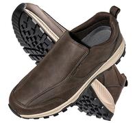 AZMAHT Scarpe Uomo Sneakers in Pelle Impermeabile Slip On Ginnastica Comode Tennis Running Scarpe da Camminare Jogging Tennis Outdoor Fitness Sportive Palestra,Marrone,45/275mm