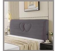 AZMANI Matrim per Testiera per Matrimoniale/Singolo Premium Elastica Copritestata Letto Velluto Fodera Protezione Anti-Collisione Cuscino(Dark Gray,180x60cm)